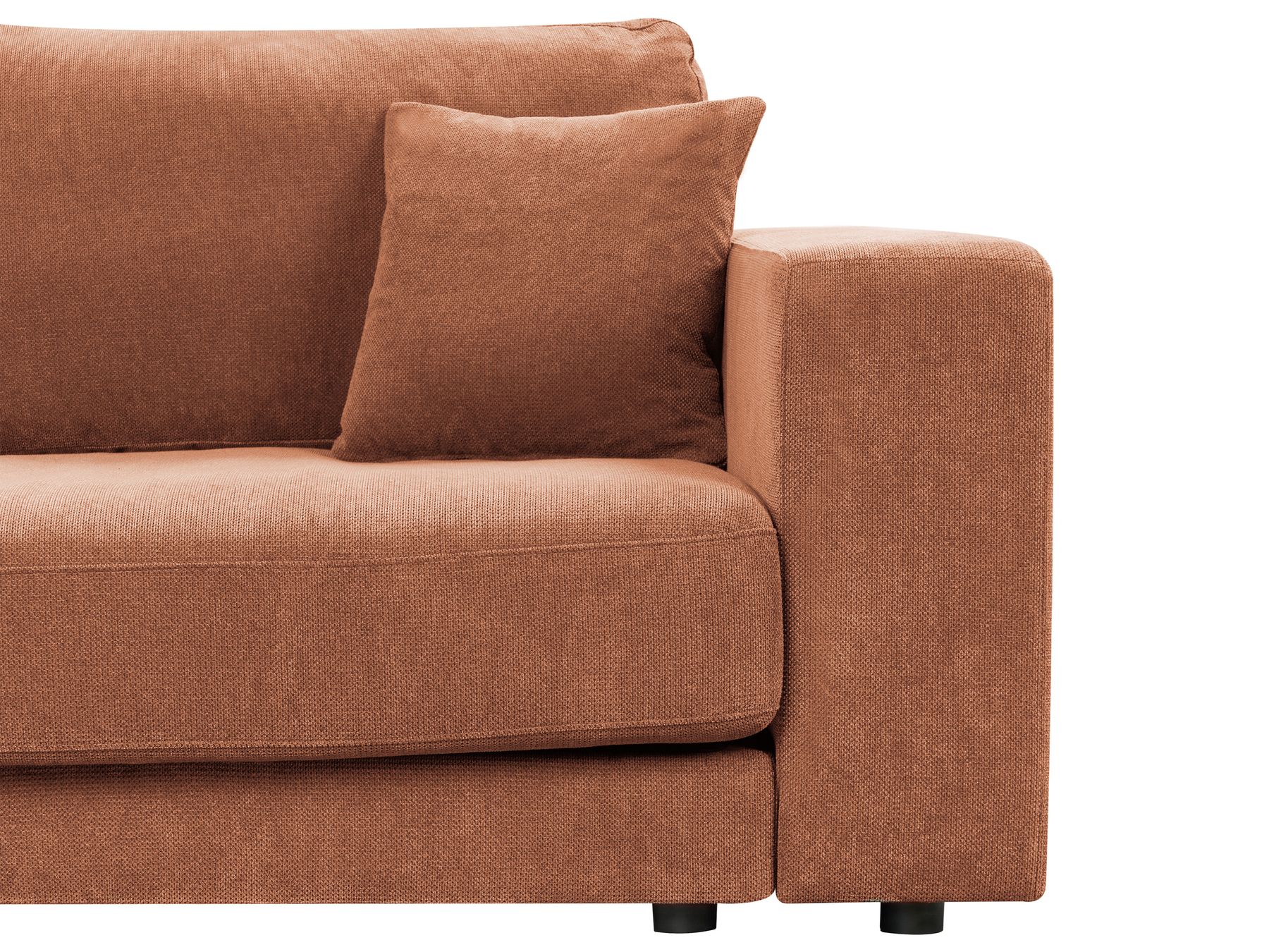 Corner Sofa LOFOTEN Fabric Light Red 3 Seater Right Hand