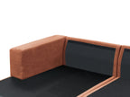 Corner Sofa LOFOTEN Fabric Light Red 3 Seater Right Hand