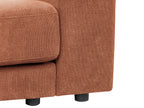 Corner Sofa LOFOTEN Fabric Light Red 3 Seater Right Hand