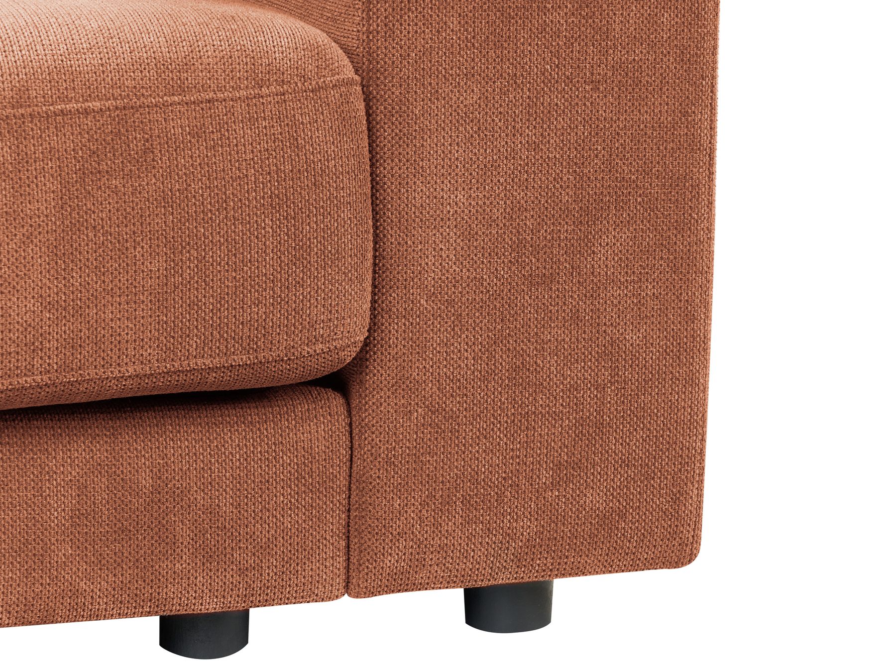 Corner Sofa LOFOTEN Fabric Light Red 3 Seater Right Hand