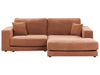Corner Sofa Fabric Light Red 3 Seater Left Hand