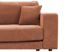 Corner Sofa LOFOTEN Fabric Light Red 3 Seater Left Hand