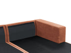 Corner Sofa LOFOTEN Fabric Light Red 3 Seater Left Hand