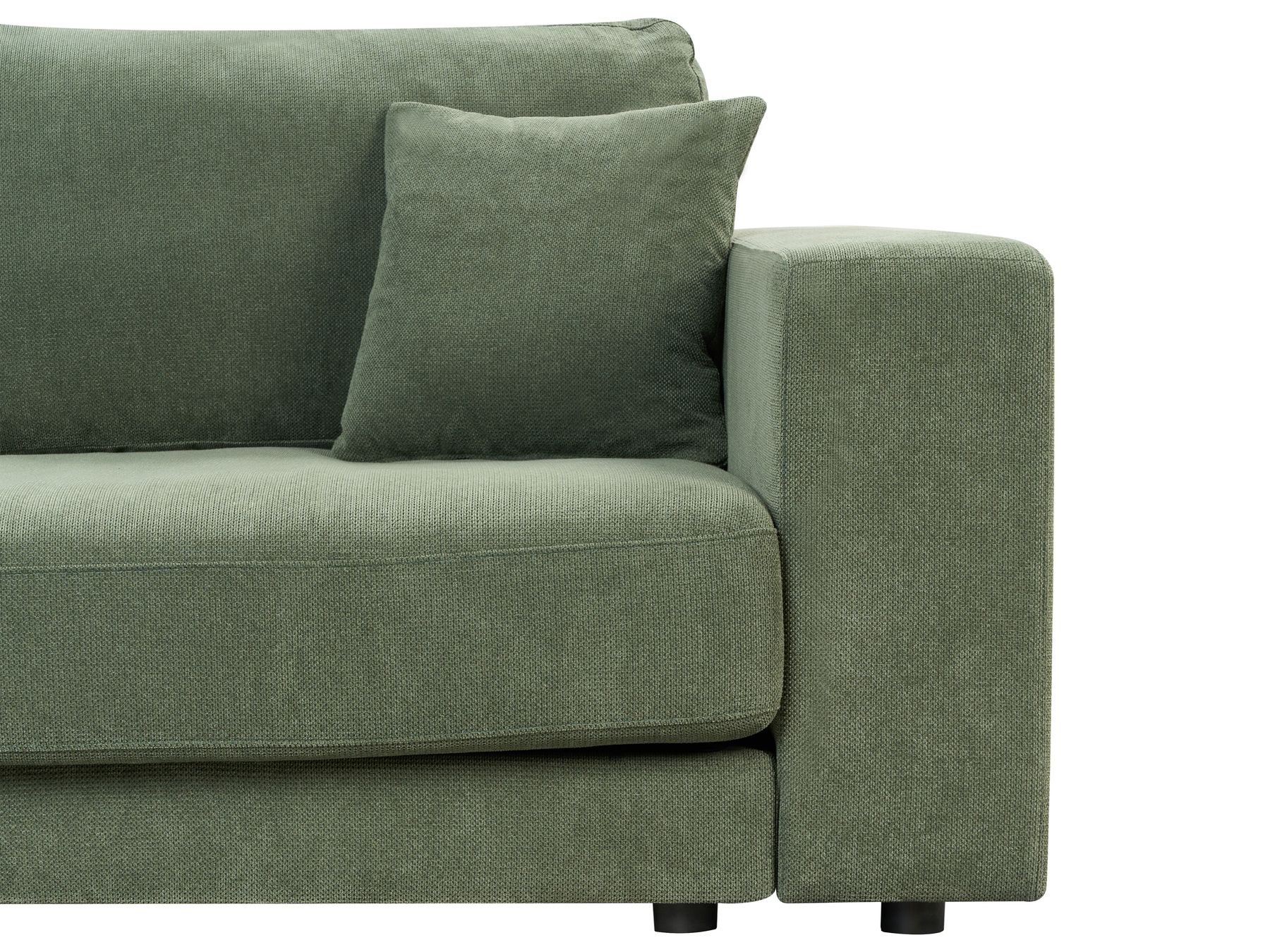 Corner Sofa LOFOTEN Fabric Green 3 Seater Left Hand
