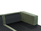 Corner Sofa LOFOTEN Fabric Green 3 Seater Left Hand