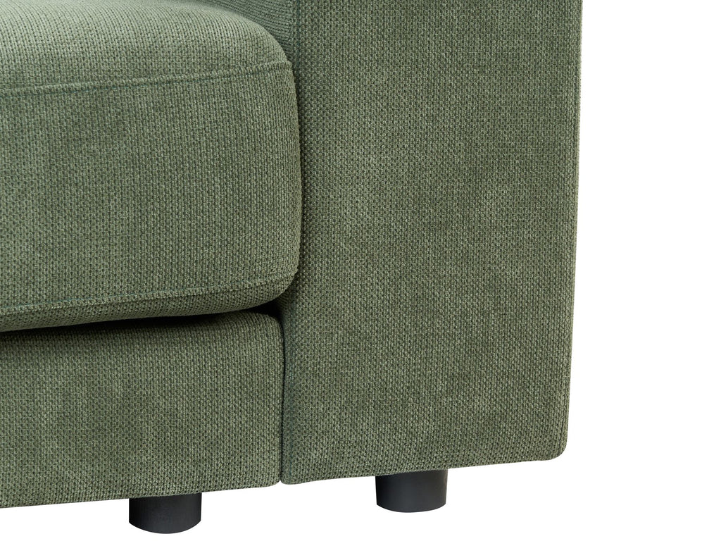 Corner Sofa LOFOTEN Fabric Green 3 Seater Left Hand