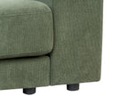 Corner Sofa LOFOTEN Fabric Green 3 Seater Left Hand