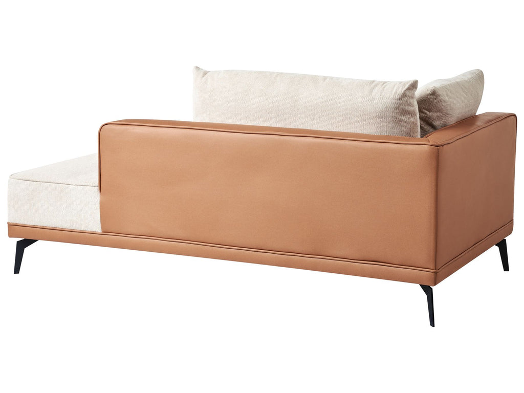 Corner Sofa MYKEN Fabric Light Beige 3 Seater Left Hand