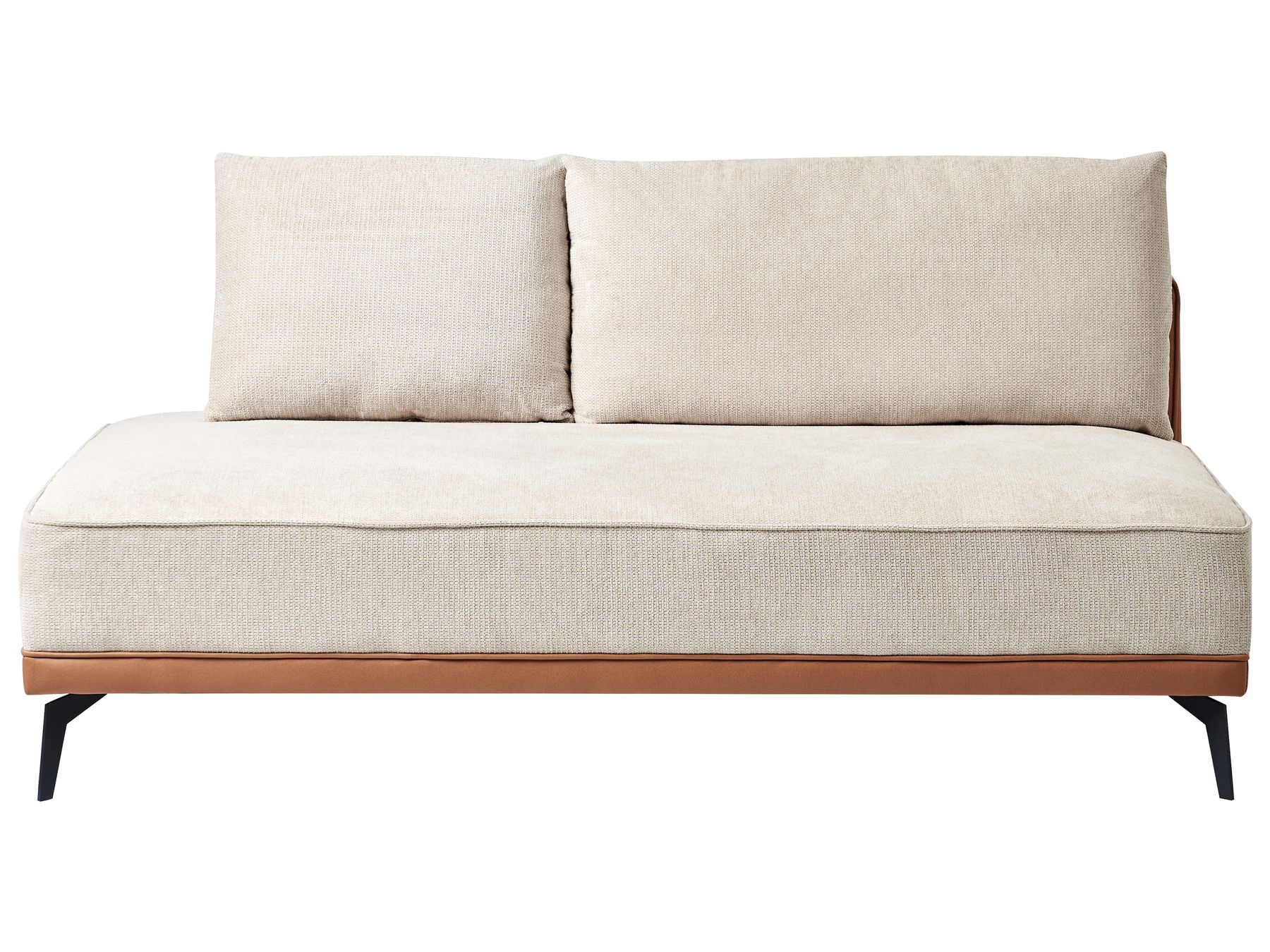 Corner Sofa MYKEN Fabric Light Beige 3 Seater Left Hand