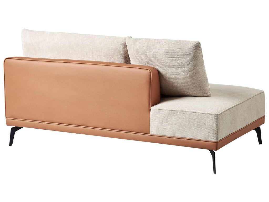 Corner Sofa MYKEN Fabric Light Beige 3 Seater Left Hand