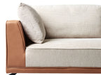 Corner Sofa MYKEN Fabric Light Beige 3 Seater Left Hand
