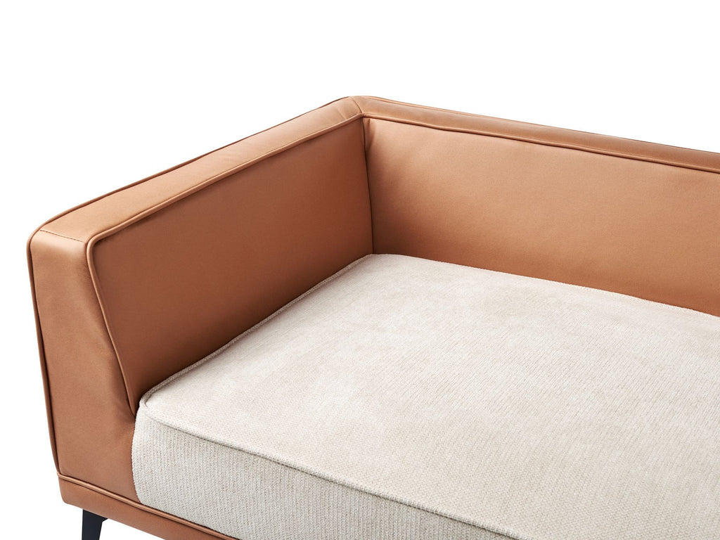 Corner Sofa MYKEN Fabric Light Beige 3 Seater Left Hand