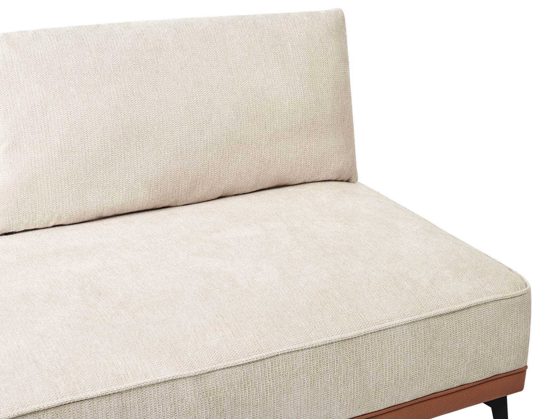 Corner Sofa MYKEN Fabric Light Beige 3 Seater Left Hand