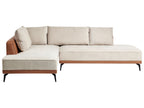 Corner Sofa MYKEN Fabric Light Beige 3 Seater Right Hand