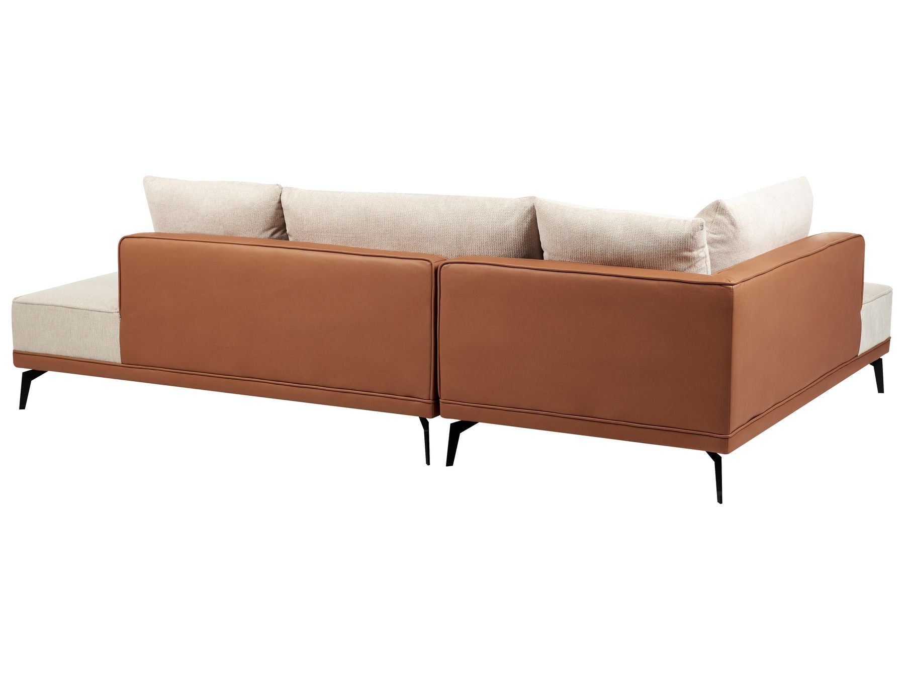 Corner Sofa MYKEN Fabric Light Beige 3 Seater Right Hand