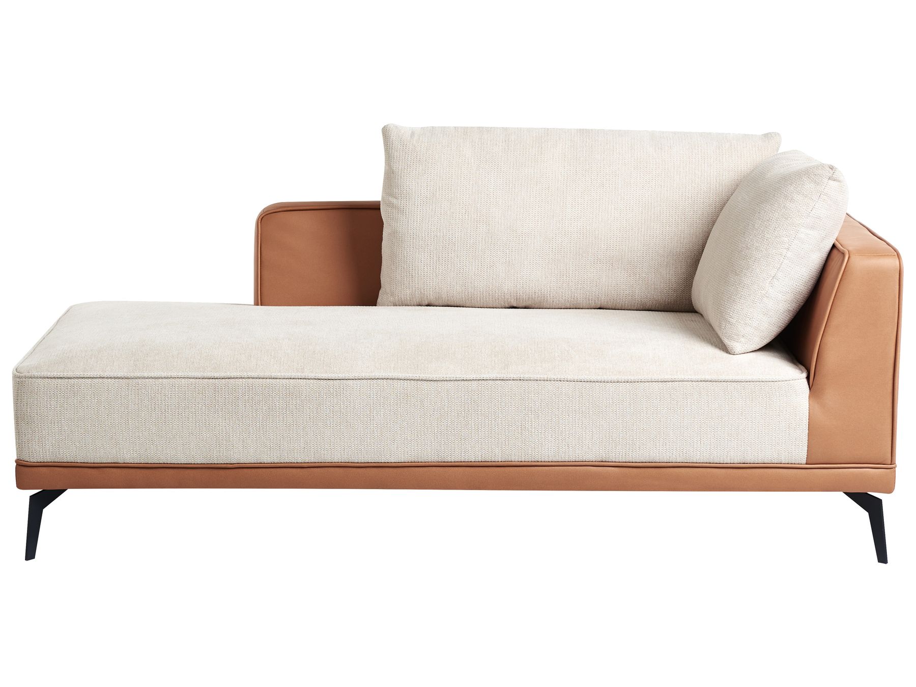 Corner Sofa MYKEN Fabric Light Beige 3 Seater Right Hand