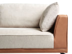 Corner Sofa MYKEN Fabric Light Beige 3 Seater Right Hand