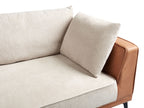 Corner Sofa MYKEN Fabric Light Beige 3 Seater Right Hand