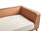 Corner Sofa MYKEN Fabric Light Beige 3 Seater Right Hand