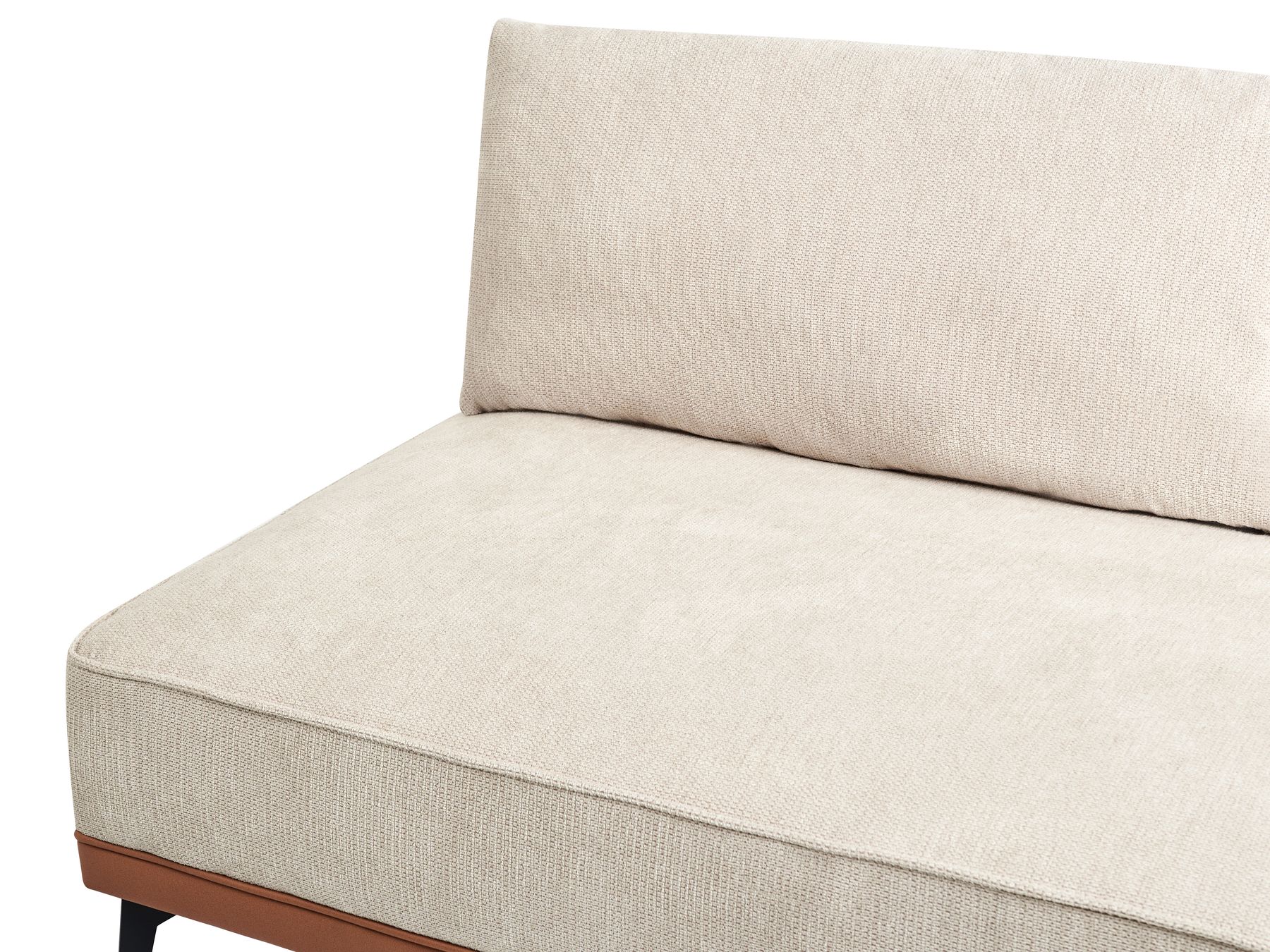 Corner Sofa MYKEN Fabric Light Beige 3 Seater Right Hand
