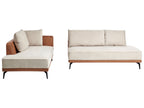 Corner Sofa MYKEN Fabric Light Beige 3 Seater Right Hand