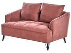 2 Seater Fabric Sofa Burgundy HOBRO