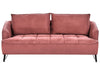 3 Seater Fabric Sofa Burgundy