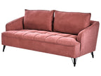 3 Seater Fabric Sofa Burgundy HOBRO