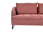 3 Seater Fabric Sofa Burgundy HOBRO