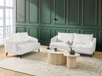 3 Seater Boucle Sofa White HOBRO