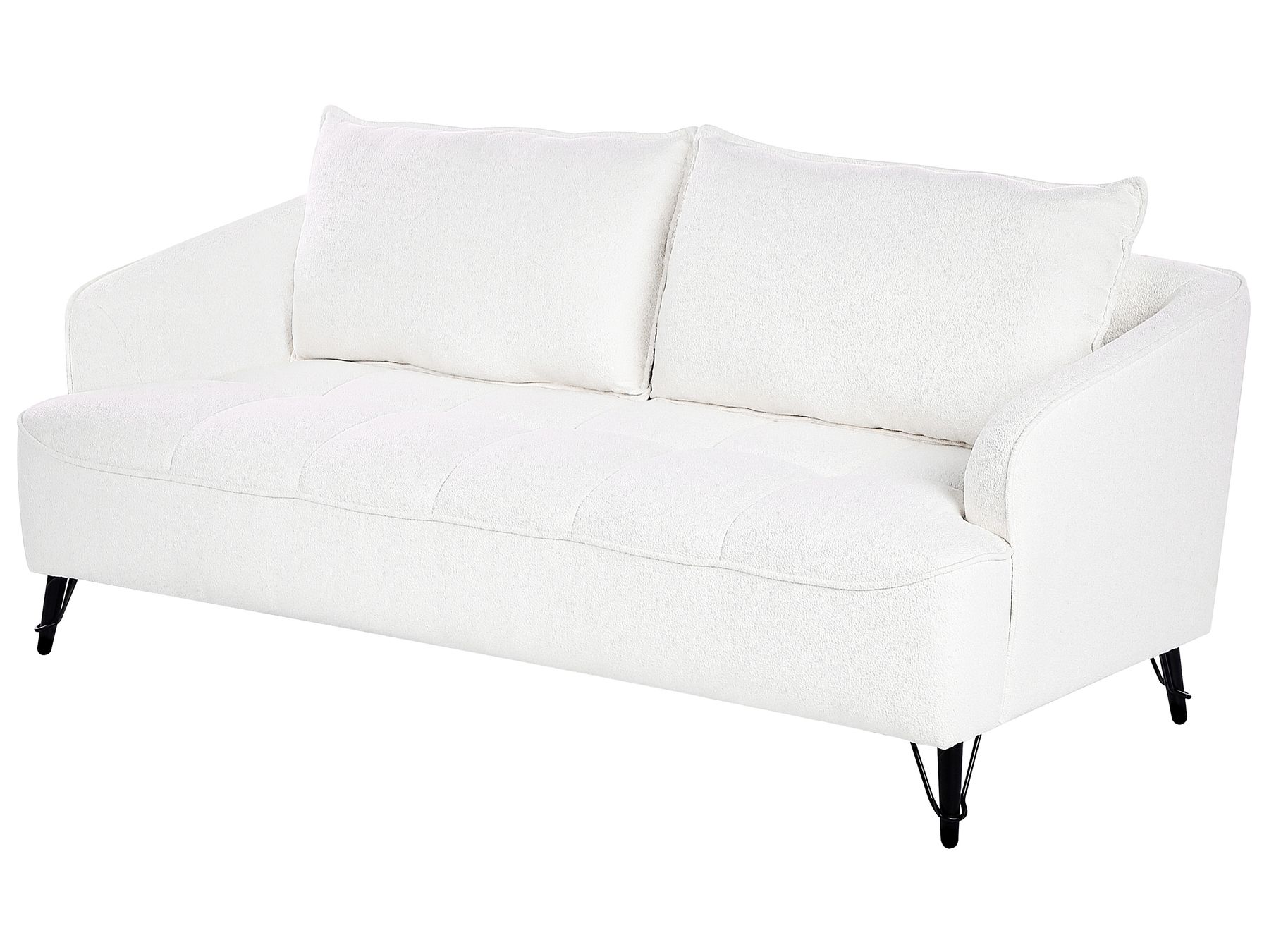 3 Seater Boucle Sofa White HOBRO