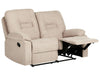 2 Seater Fabric Manual Recliner Sofa Beige