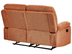 2 Seater Fabric Manual Recliner Sofa Orange BERGEN