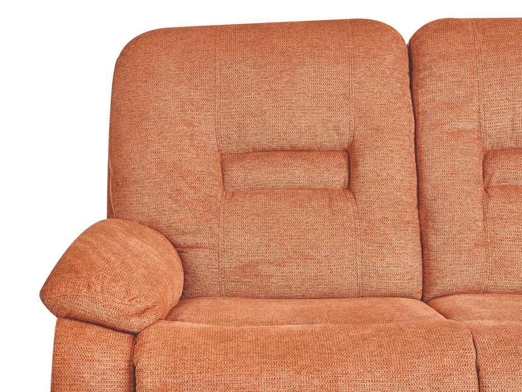 2 Seater Fabric Manual Recliner Sofa Orange BERGEN