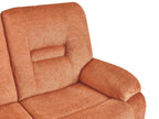 2 Seater Fabric Manual Recliner Sofa Orange BERGEN