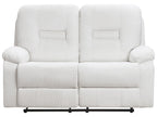 2 Seater Fabric Manual Recliner Sofa White BERGEN