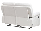 2 Seater Fabric Manual Recliner Sofa White BERGEN