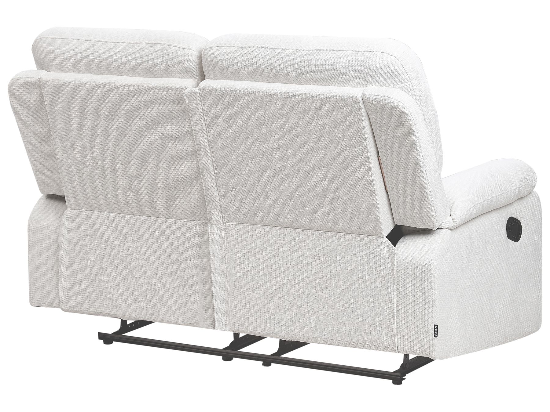 2 Seater Fabric Manual Recliner Sofa White BERGEN