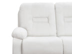 2 Seater Fabric Manual Recliner Sofa White BERGEN