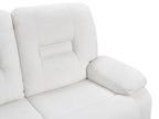 2 Seater Fabric Manual Recliner Sofa White BERGEN