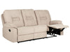 3 Seater Fabric Manual Recliner Sofa Beige