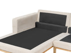 Corner Sofa SIGGARD Corduroy Light Beige 4 Seater Right Hand