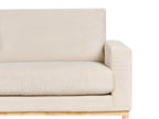 Corner Sofa SIGGARD Corduroy Light Beige 4 Seater Right Hand