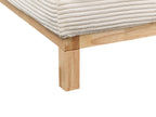Corner Sofa SIGGARD Corduroy Light Beige 4 Seater Right Hand