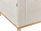Corner Sofa SIGGARD Corduroy Light Beige 4 Seater Right Hand