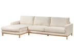 Right Hand Boucle Corner Sofa White SIGGARD