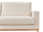 Right Hand Boucle Corner Sofa White SIGGARD