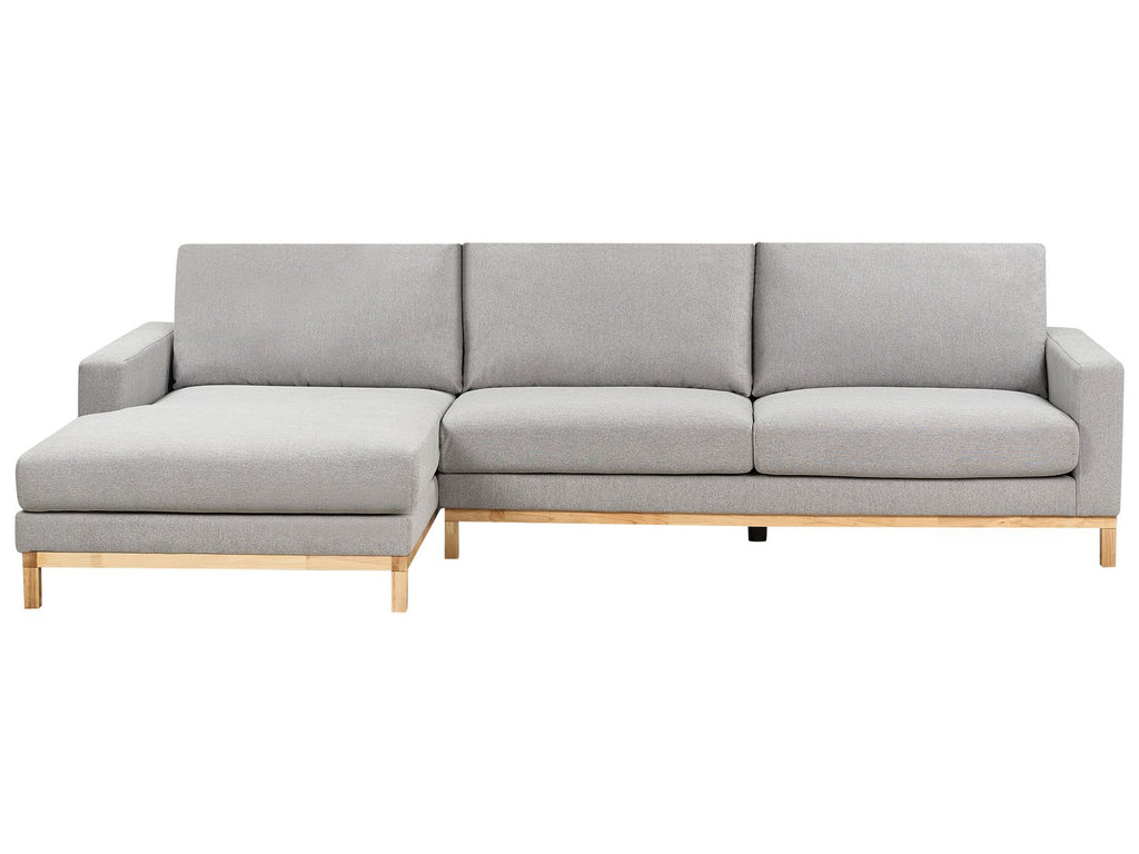 Corner Sofa SIGGARD Fabric Grey 4 Seater Right Hand