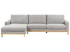 Corner Sofa Fabric Grey 4 Seater Right Hand