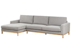 Corner Sofa SIGGARD Fabric Grey 4 Seater Right Hand